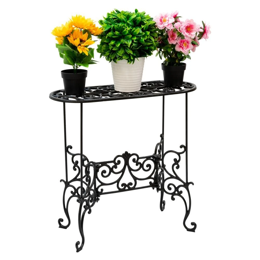 Woodside Heavy Duty Cast Iron Indoor/Outdoor XL Plant Pot Display Stand - Image 5