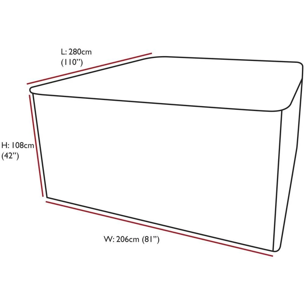 Oxbridge Grey 8-10 Seater Rectangle Waterproof Outdoor Garden Patio Set Furniture Cover - Image 2