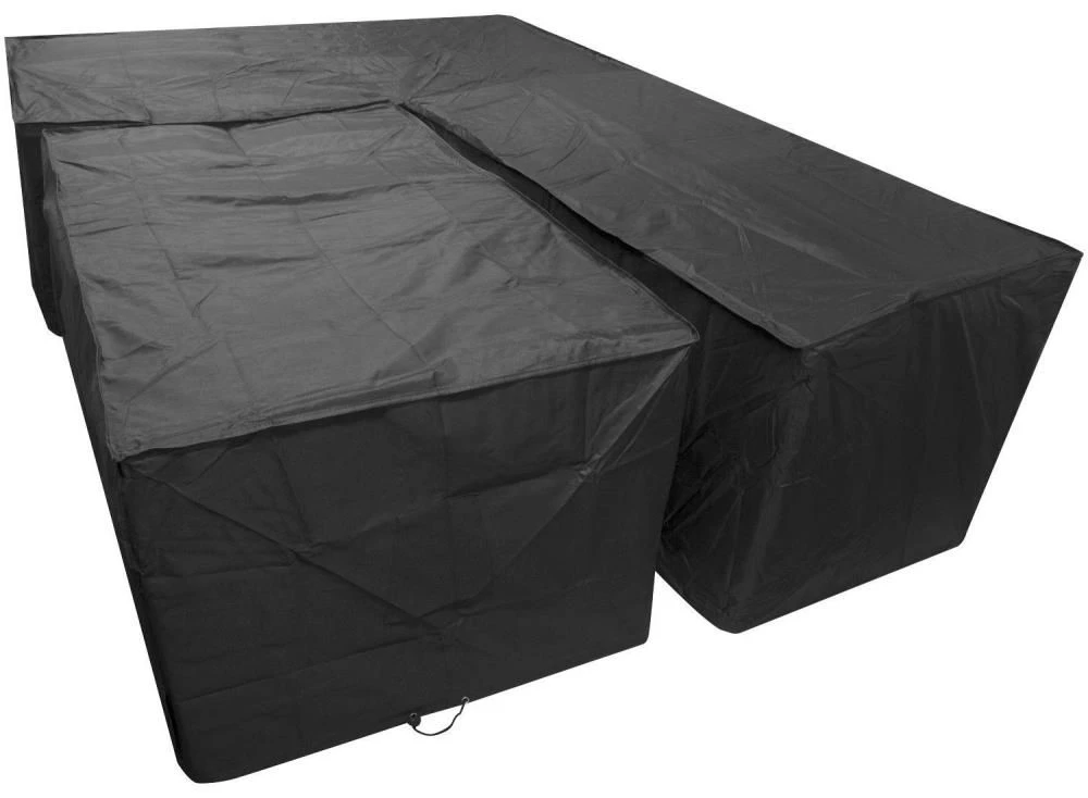 Woodside Black L Shape Outdoor Dining Waterproof Patio Set Cover Rattan - Image 8