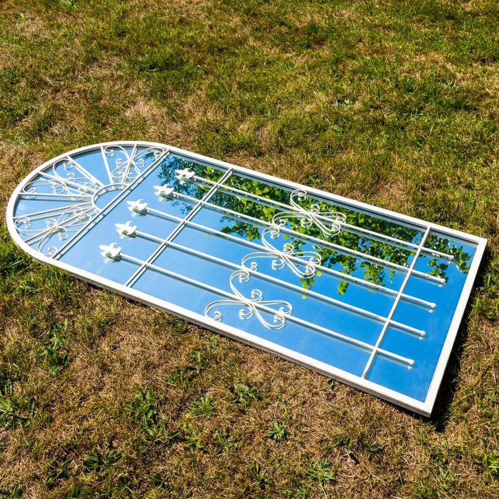 Woodside Bexley XXL Decorative Arched Outdoor Garden Mirror - Image 5