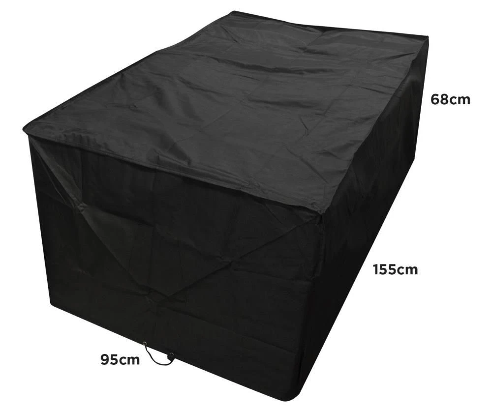 Woodside Black L Shape Outdoor Dining Waterproof Patio Set Cover Rattan - Image 7