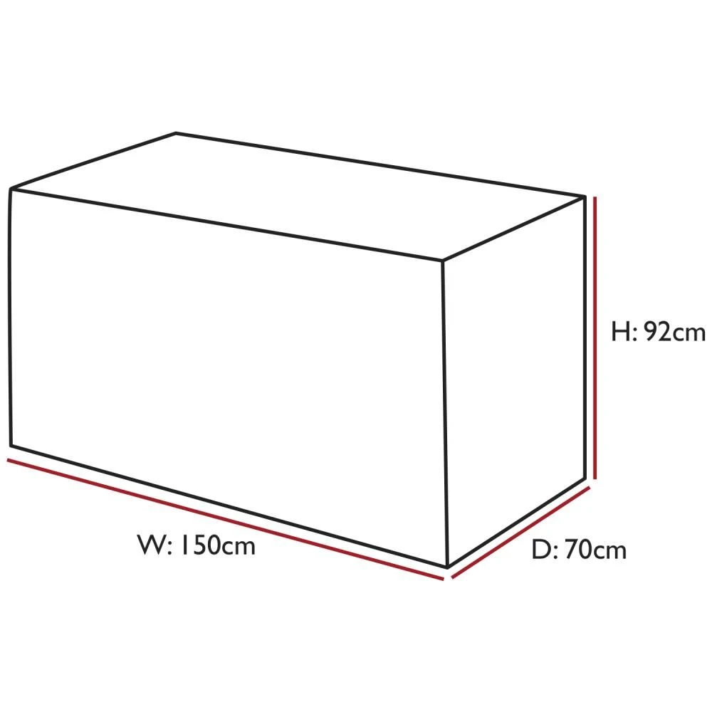 Woodside Square Bistro Set Cover BLACK - Image 2