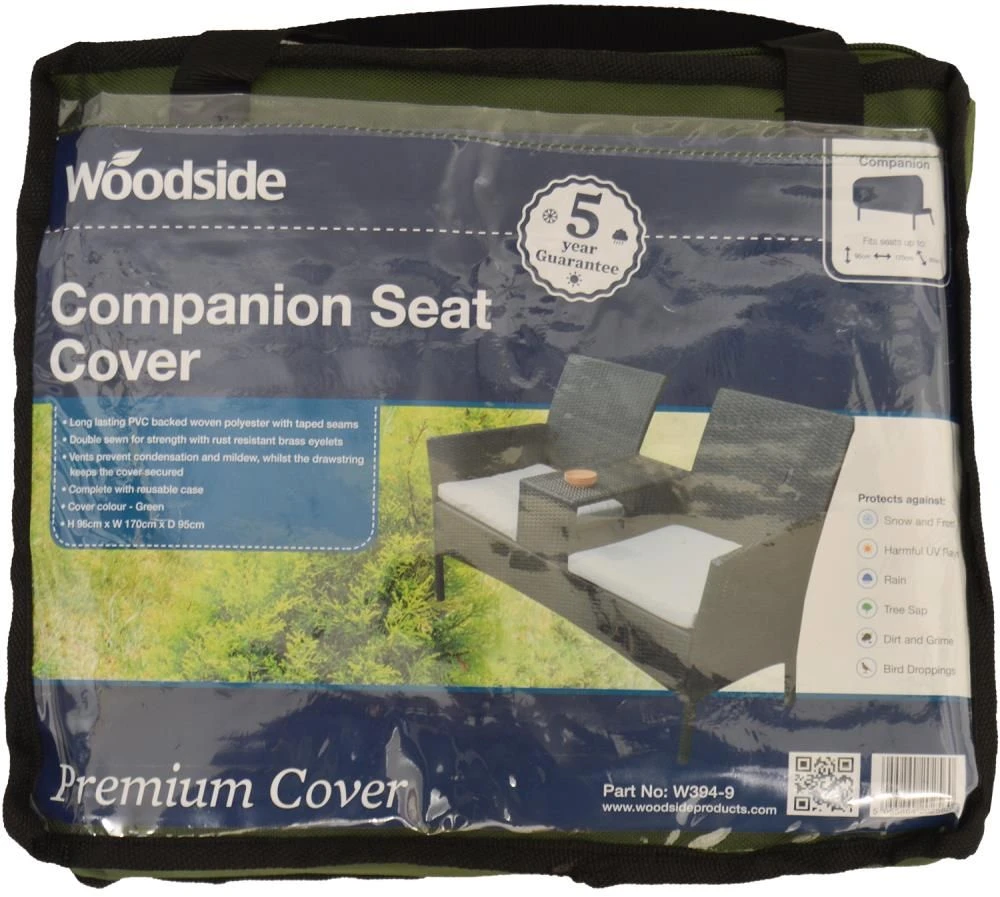Woodside Waterproof Green Companion Seat Cover Garden Patio Furniture Set - Image 2