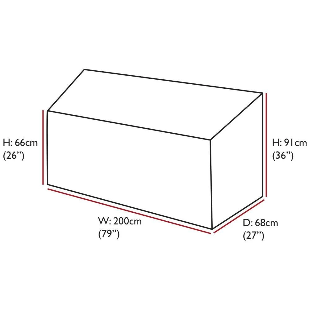 Oxbridge Large (4 Seater) Bench Waterproof Cover GREEN - Image 3