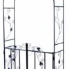 Woodside Lamas Decorative Metal Garden Arch With Gate