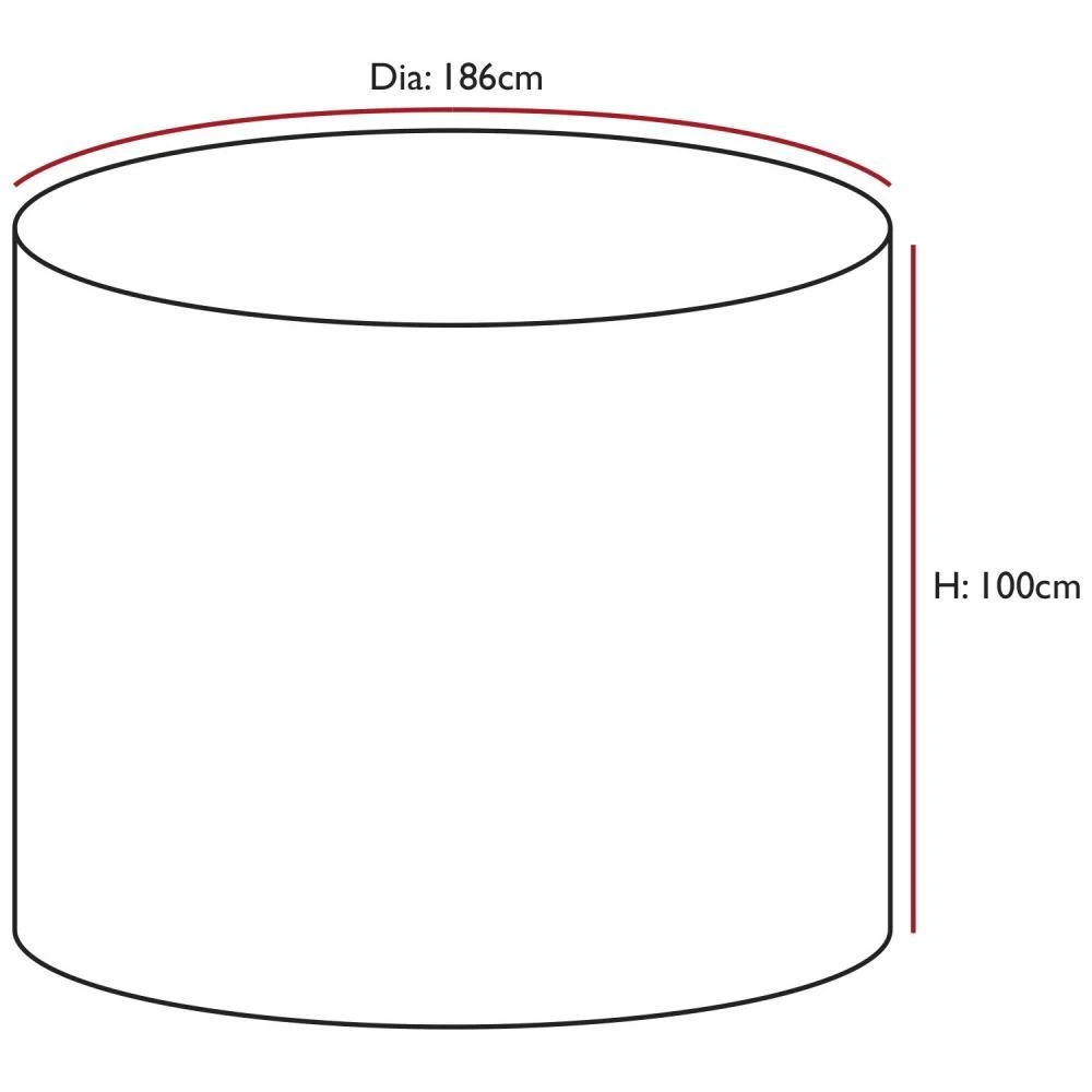 Oxbridge Grey Medium Round Waterproof Outdoor Garden Patio Set Furniture Cover - Image 3