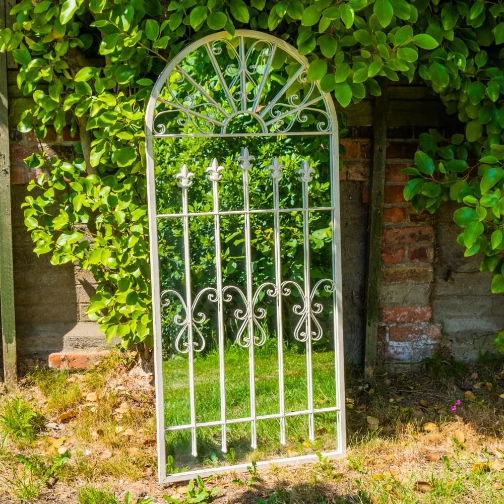 Woodside Bexley XXL Decorative Arched Outdoor Garden Mirror - Image 4