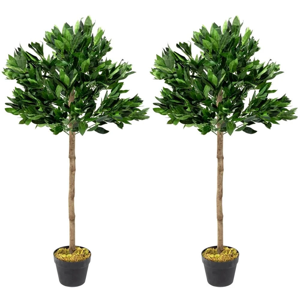 Woodside Artificial Topiary Bay Leaf Tree 4ft Indoor Outdoor Plant (pack Of 2) - Image 4