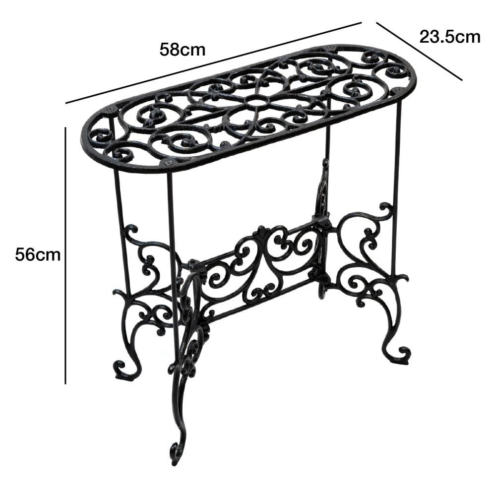 Woodside Heavy Duty Cast Iron Indoor/Outdoor XL Plant Pot Display Stand - Image 7