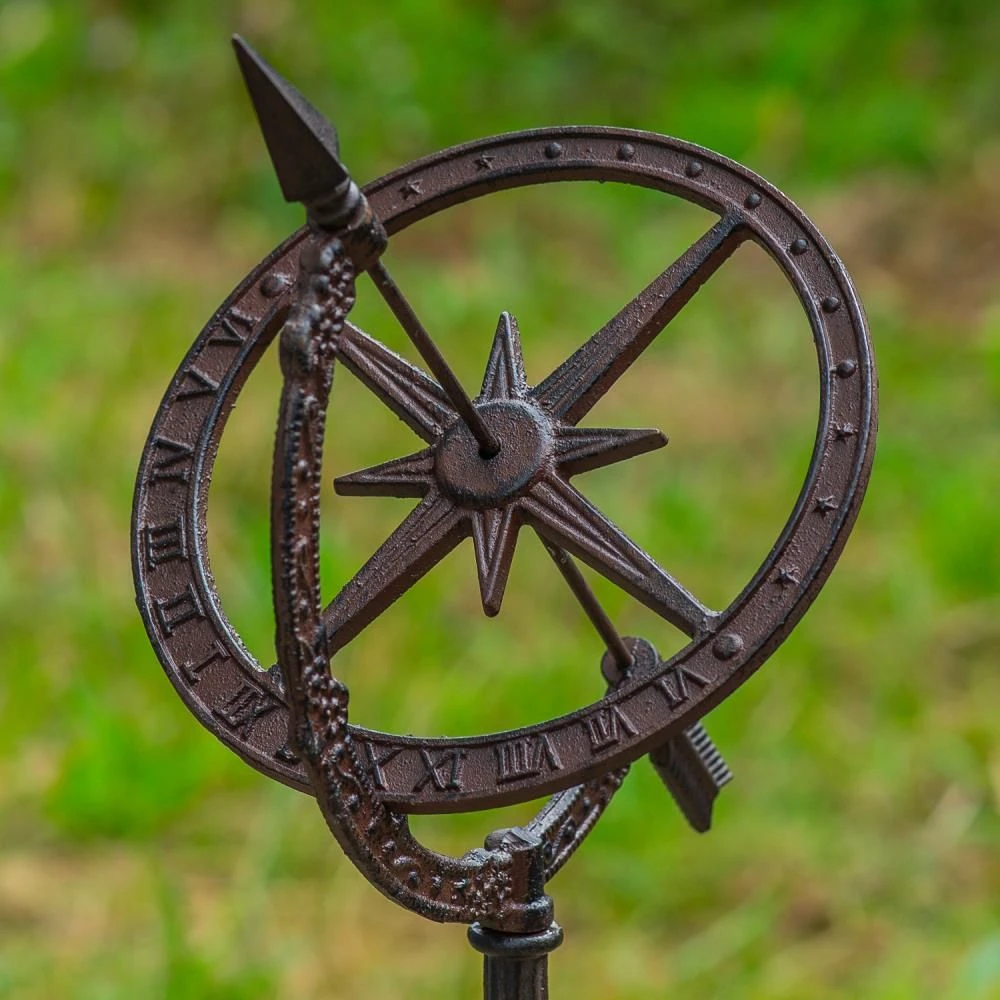 Woodside Cast Iron Garden Sundial, Antique Ornamental Outdoor Décor - Image 3