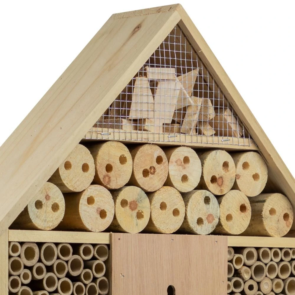 Woodside Standing Wooden Insect Hotel With Ground Stakes, Outdoor Bug/Bee House - Image 10