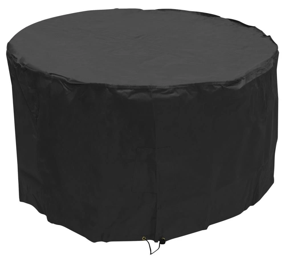 Woodside 4-6 Seater Round Table Cover BLACK