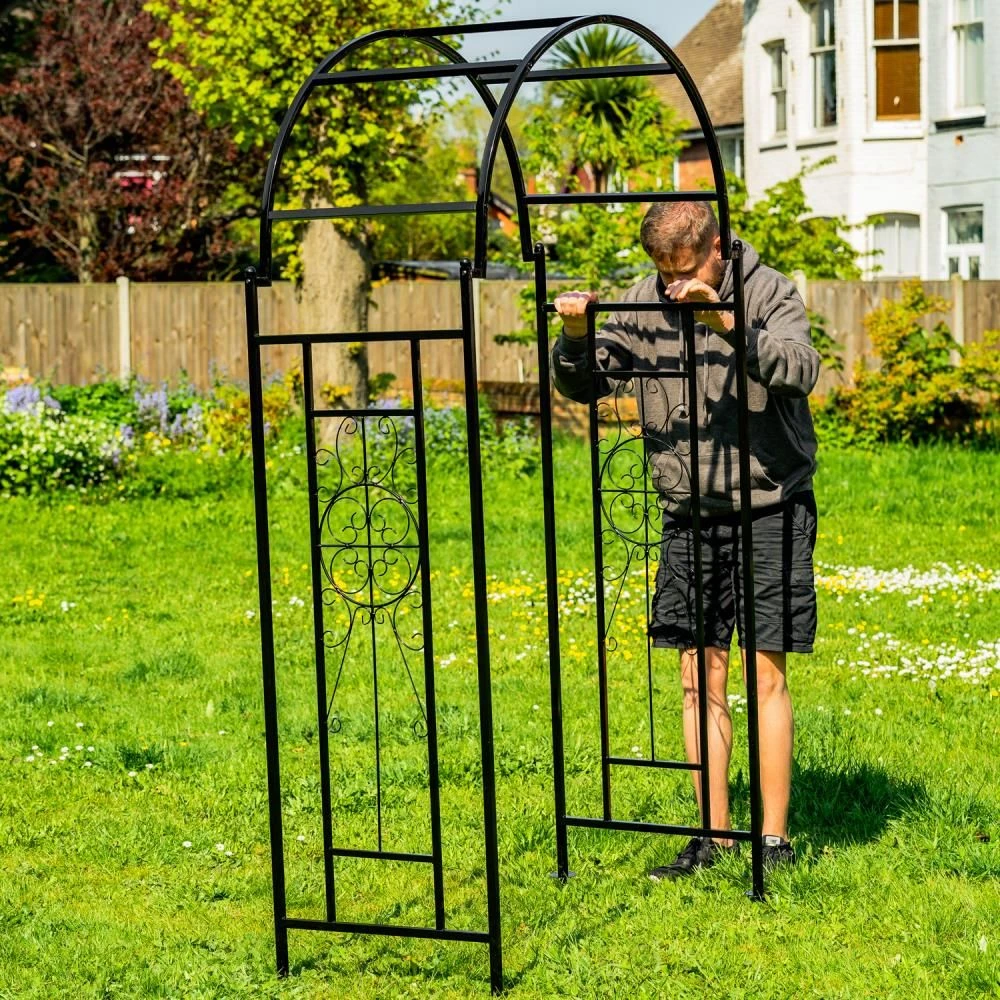 Woodside Northwold Metal Garden Arch, Traditional Decorative Archway For Paths/Entrances - Image 2