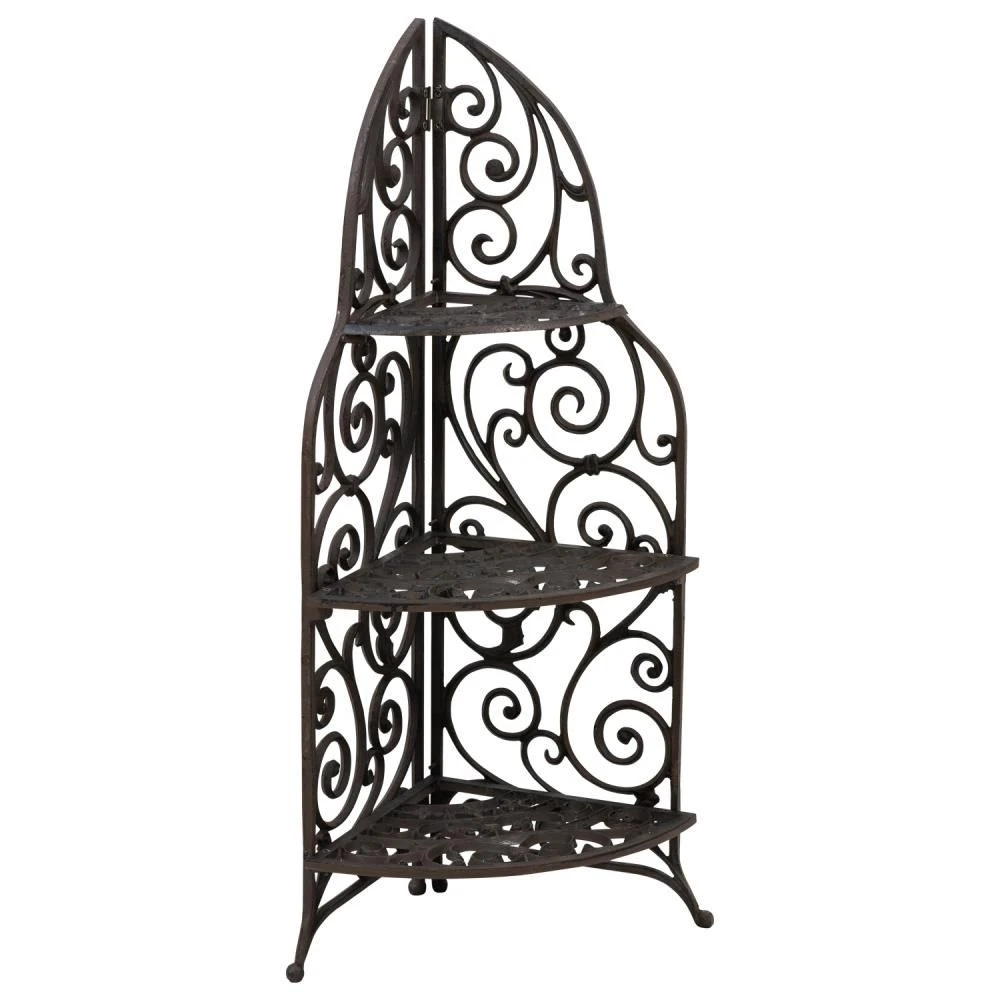Woodside 3 Tier Cast Iron Indoor/Outdoor Heavy Duty Garden Plant & Flower Stand - Image 4