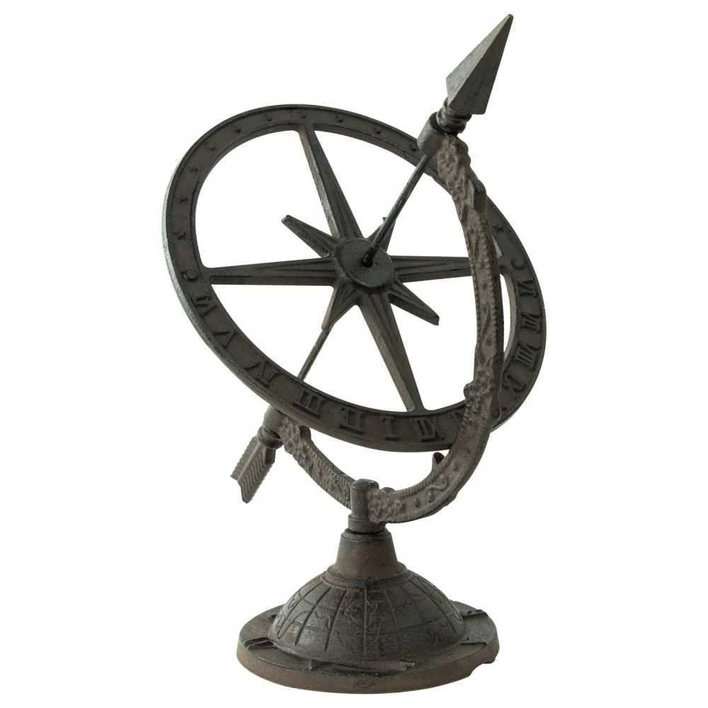 Woodside Decorative Cast Iron Traditional Antique Garden Table Sundial - Image 7