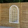 Woodside Redwick XXL Decorative Arched Outdoor Garden Mirror, H: 131cm X W: 75cm