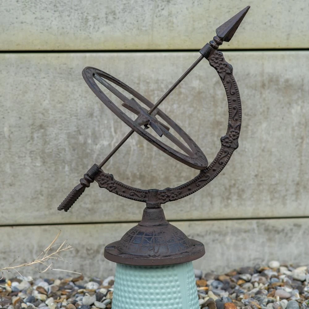 Woodside Decorative Cast Iron Traditional Antique Garden Table Sundial - Image 2