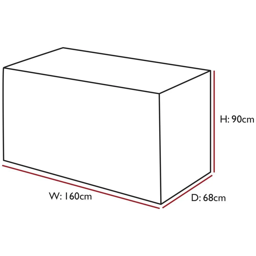 Woodside 1.5m (5ft) 3 Seater Bench Cover Garden Patio Furniture Set Waterproof - Image 2