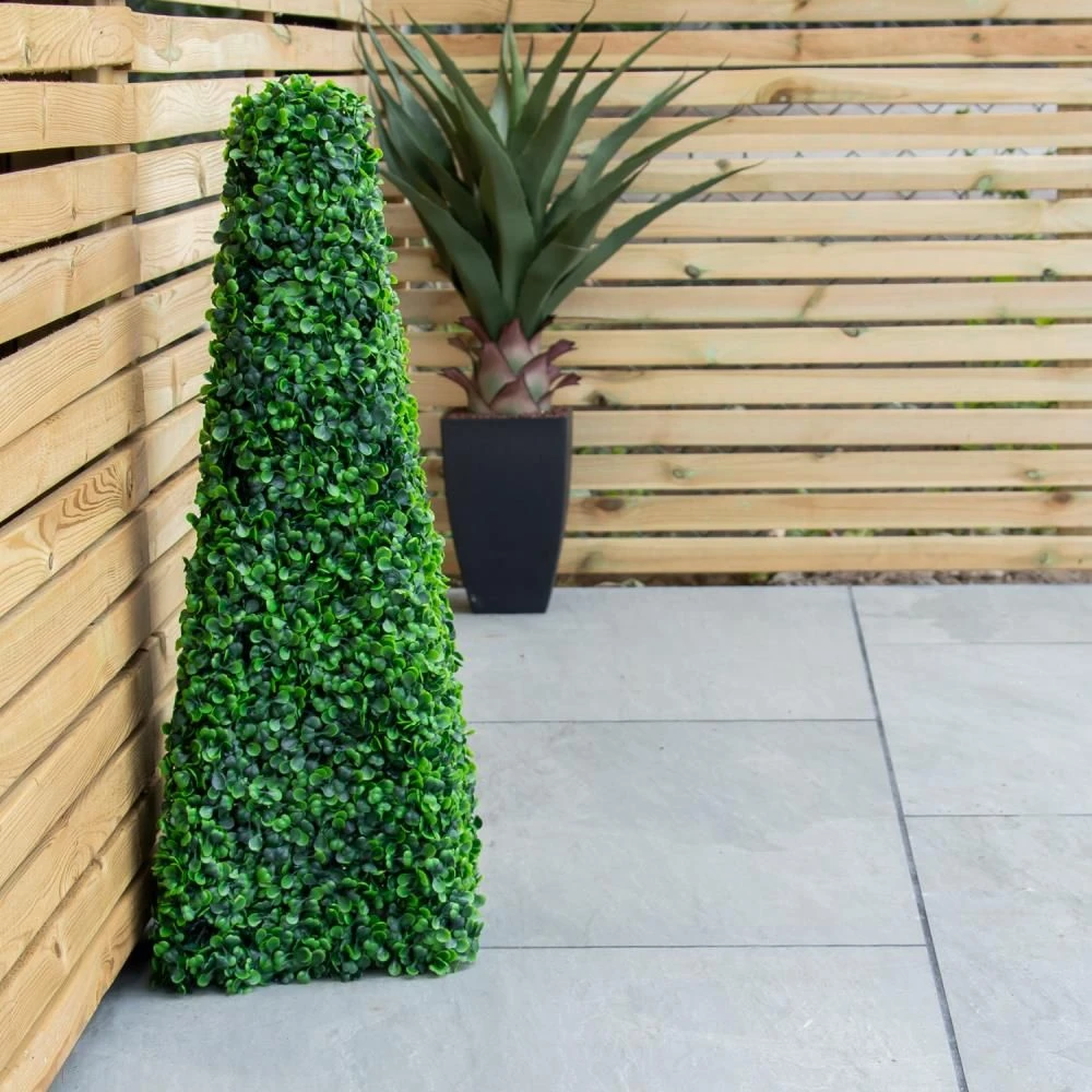 Woodside Topiary Obelisk Leaf Effect, Green 2ft Indoor Outdoor Decor (pack Of 2) - Image 4