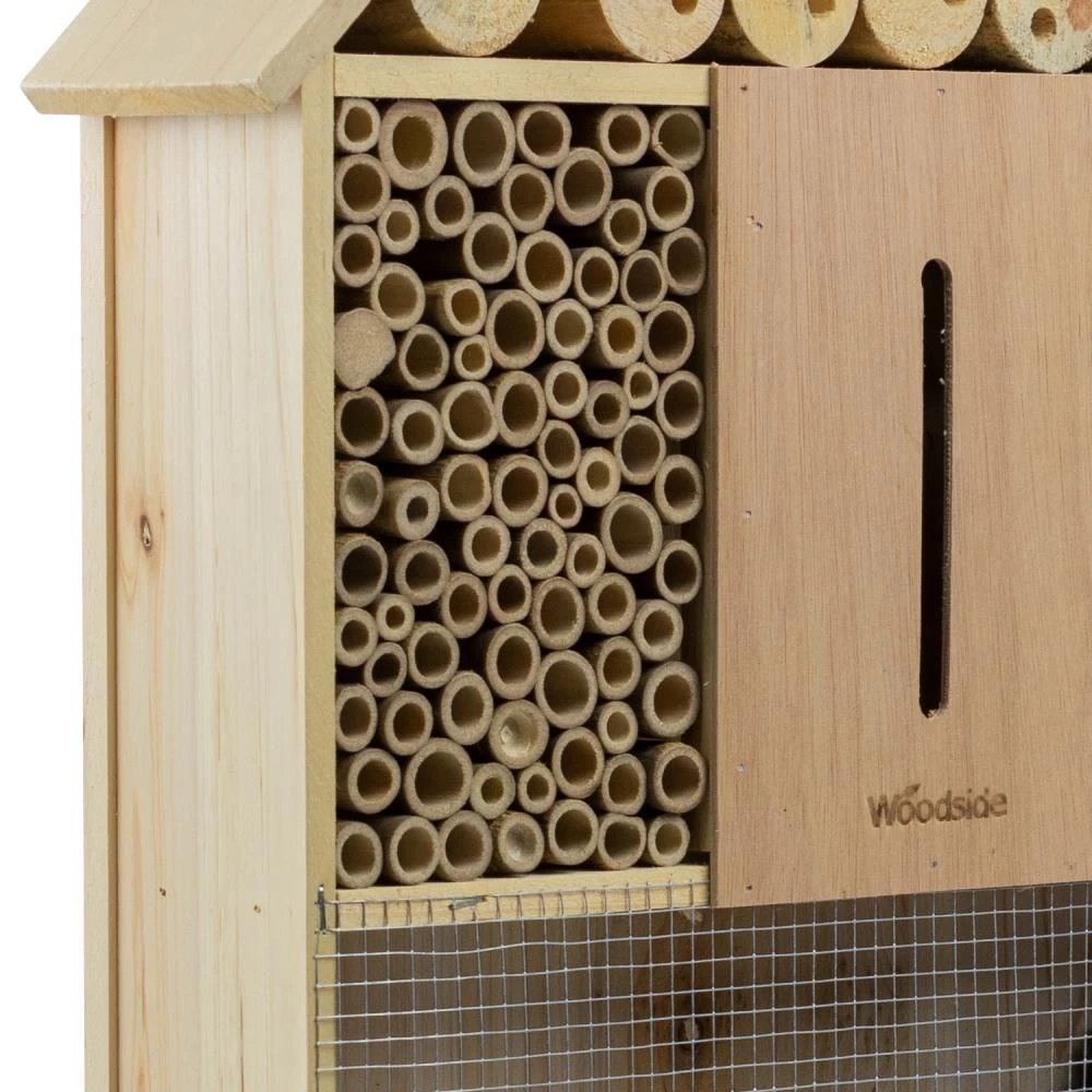 Woodside Standing Wooden Insect Hotel With Ground Stakes, Outdoor Bug/Bee House - Image 11