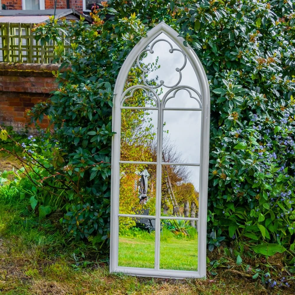 Woodside Darton XXL Decorative Arched Outdoor Garden Mirror - Image 4