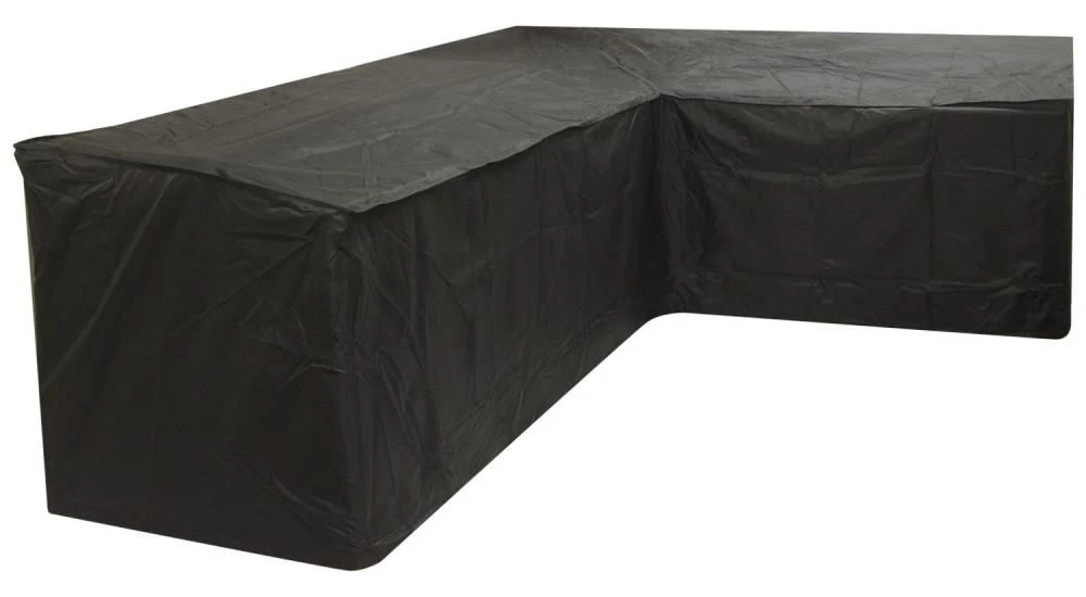 Woodside Black L Shape Outdoor Dining Waterproof Patio Set Cover Rattan - Image 3
