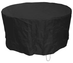 Woodside 2-4 Seater Round Patio Set Cover BLACK
