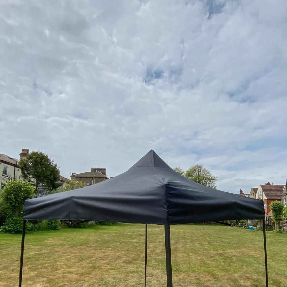 Woodside Replacement Gazebo Roof For 3mx3m Frame, Heavy Duty, Waterproof, Black - Image 2