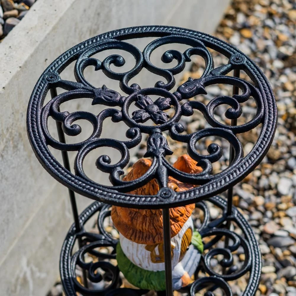 Woodside Heavy Duty Cast Iron Indoor/Outdoor Two Tier Plant Pot Display Stand - Image 2