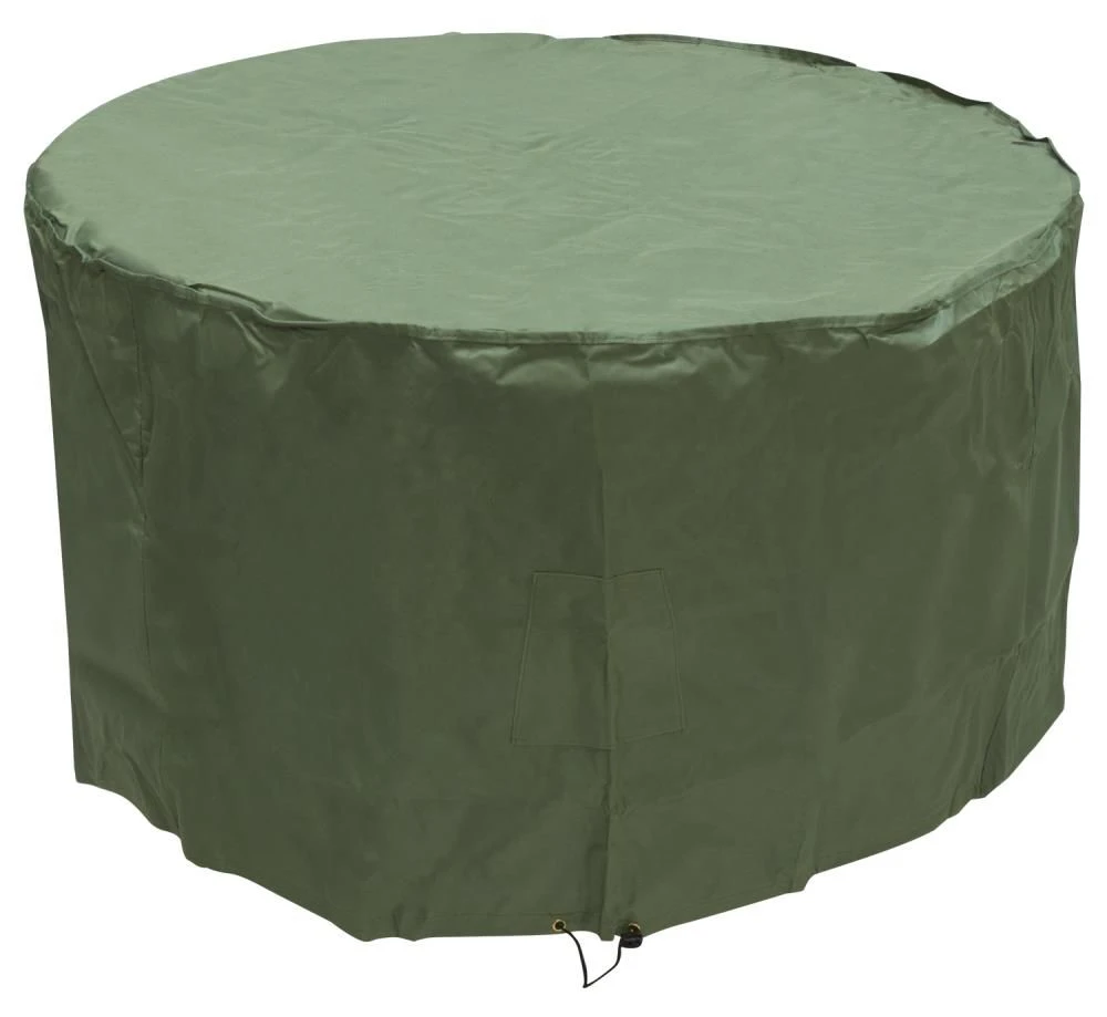 Woodside 4-6 Seater Green Waterproof Round Garden Patio Table Cover Furniture