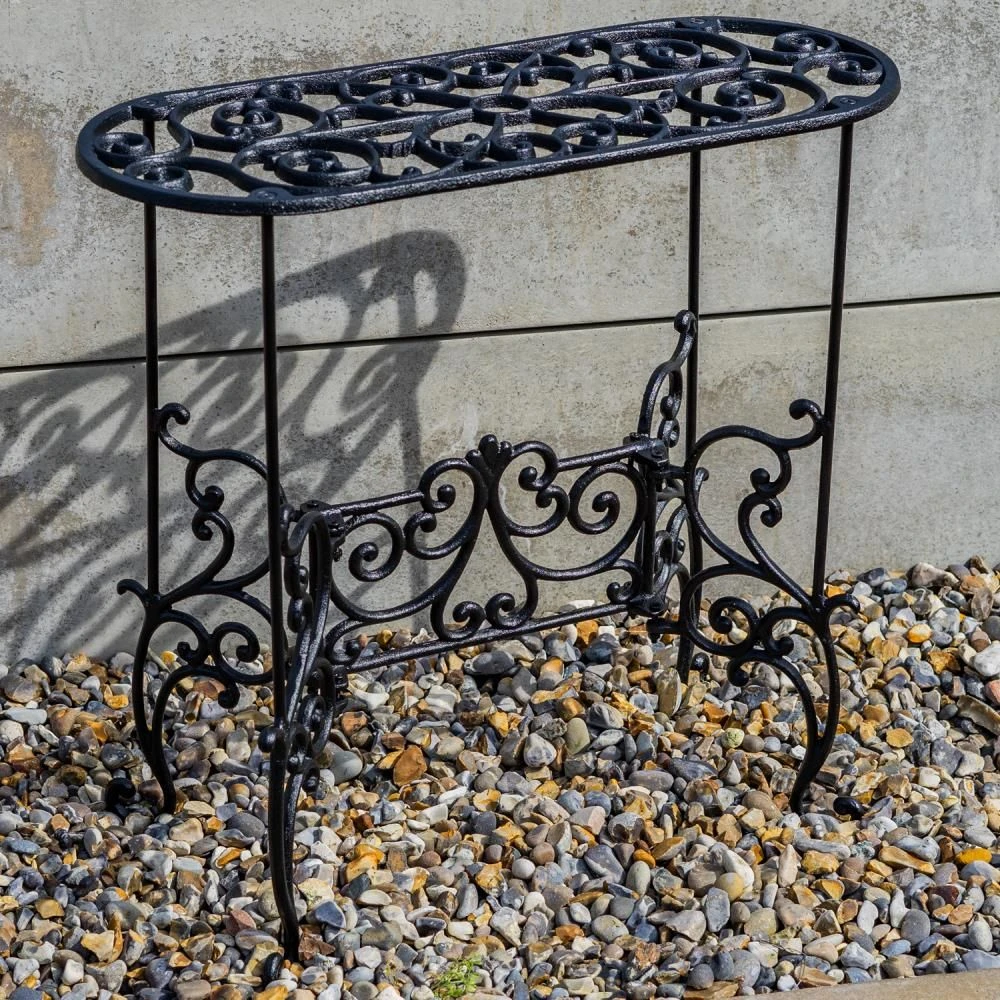 Woodside Heavy Duty Cast Iron Indoor/Outdoor XL Plant Pot Display Stand - Image 4