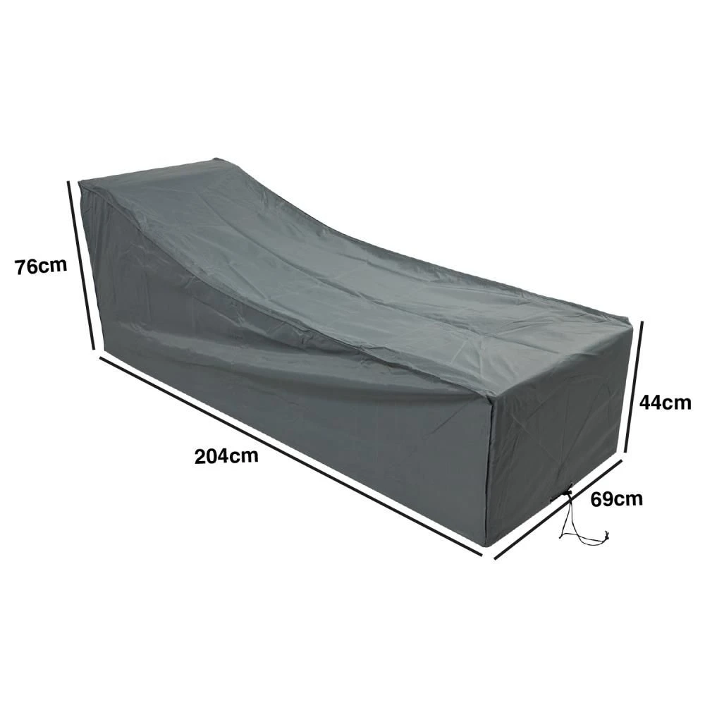 Woodside Waterproof Heavy Duty Protective Outdoor Rattan Sunbed/Lounger Cover - Image 2