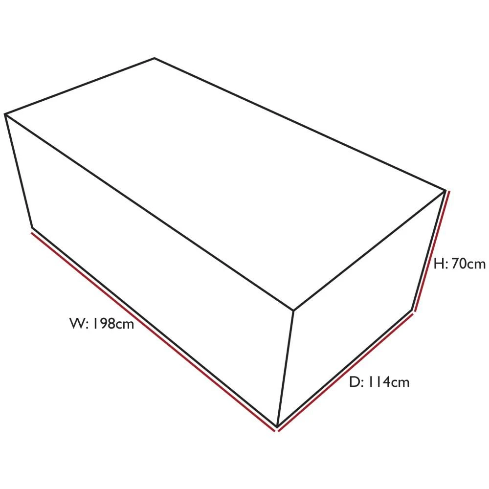 Woodside 8 Seater Rectangular Garden Patio Table Cover Furniture Waterproof - Image 2