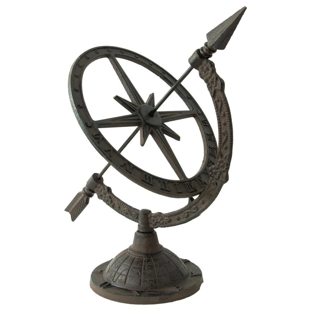 Woodside Decorative Cast Iron Traditional Antique Garden Table Sundial - Image 6