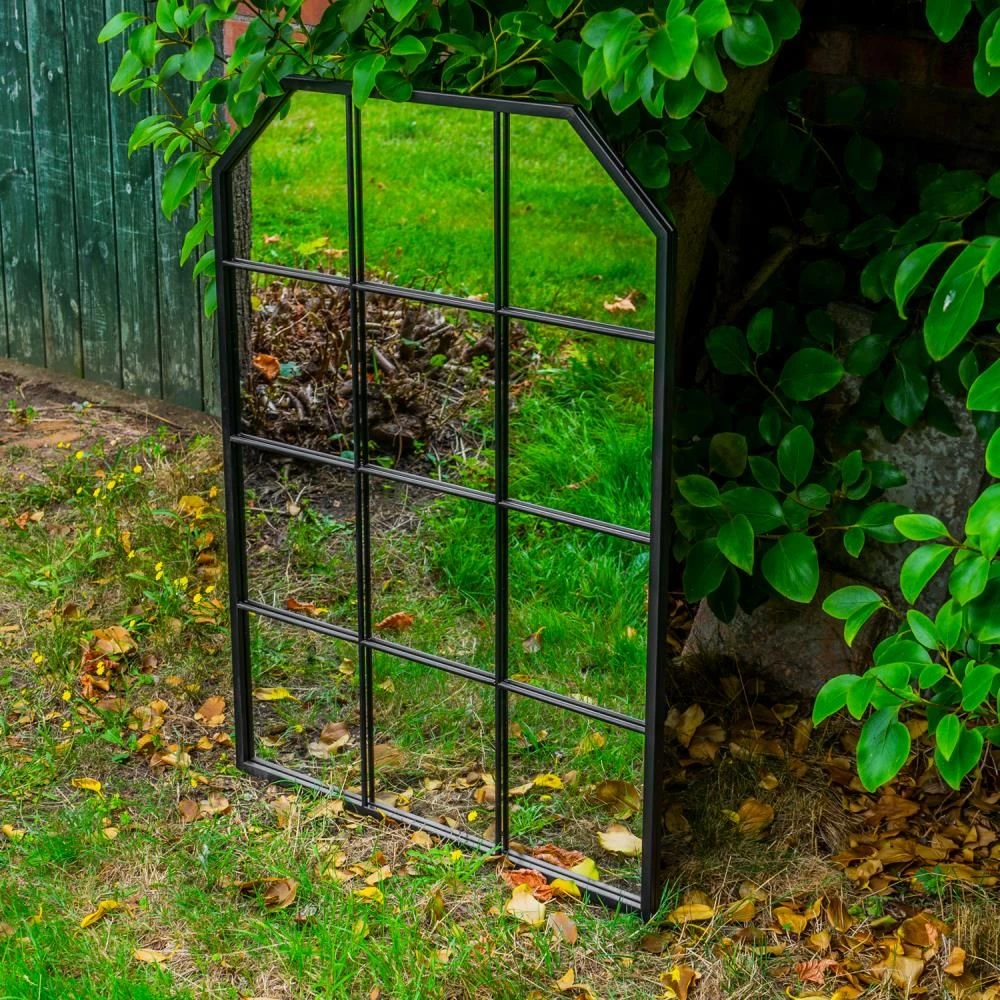 Woodside Ayton XL Decorative Rectangle Outdoor Garden Mirror, W: 70cm X H: 100cm - Image 3