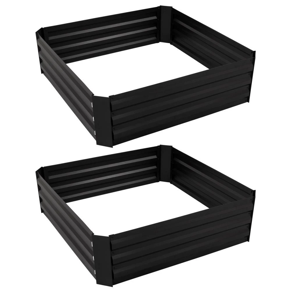 Woodside Outdoor Garden Raised Steel Vegetable/Herb/Flower Grow Bed Planter X 2 - Image 3