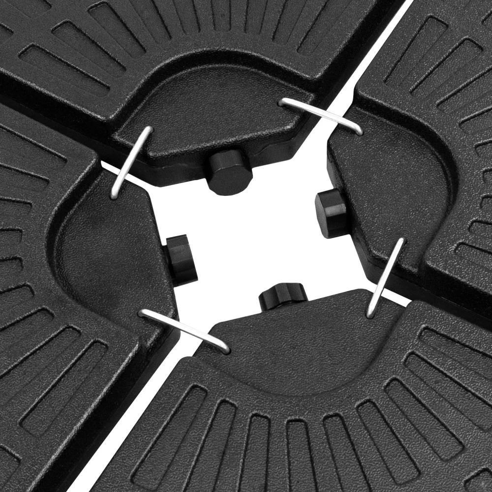 Woodside Set Of 4 Round Cantilever Banana Hanging Umbrella Parasol Base Stand Weights - Image 3