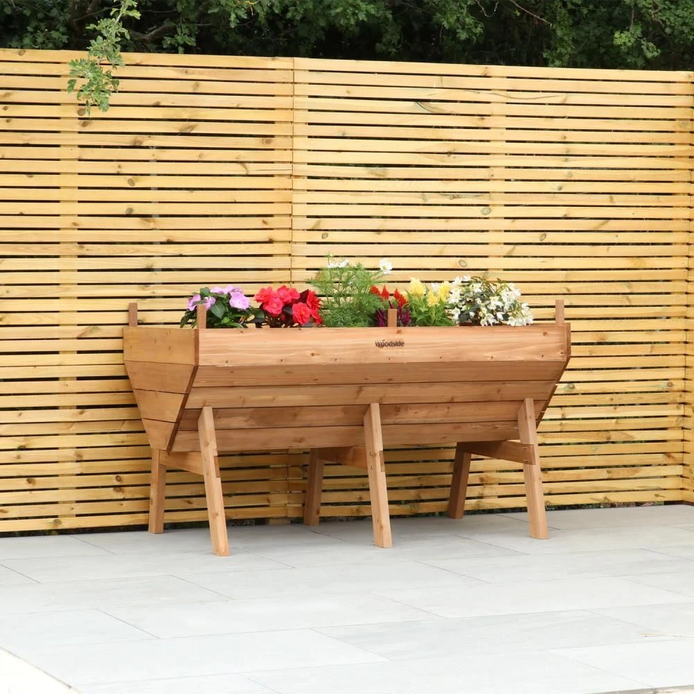 Woodside Raised Wooden Garden Bed Planter, Plants & Vegetable/Herb Box, Large 150cm - Image 3