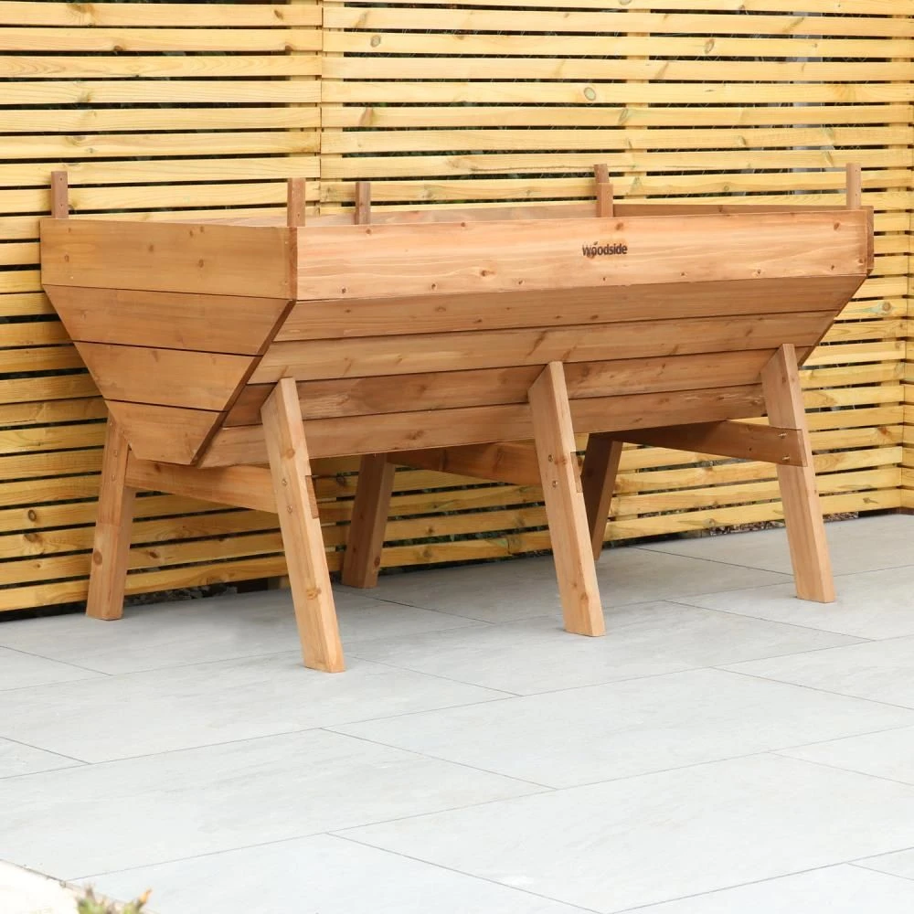 Woodside Raised Wooden Garden Bed Planter, Plants & Vegetable/Herb Box, Large 150cm - Image 4