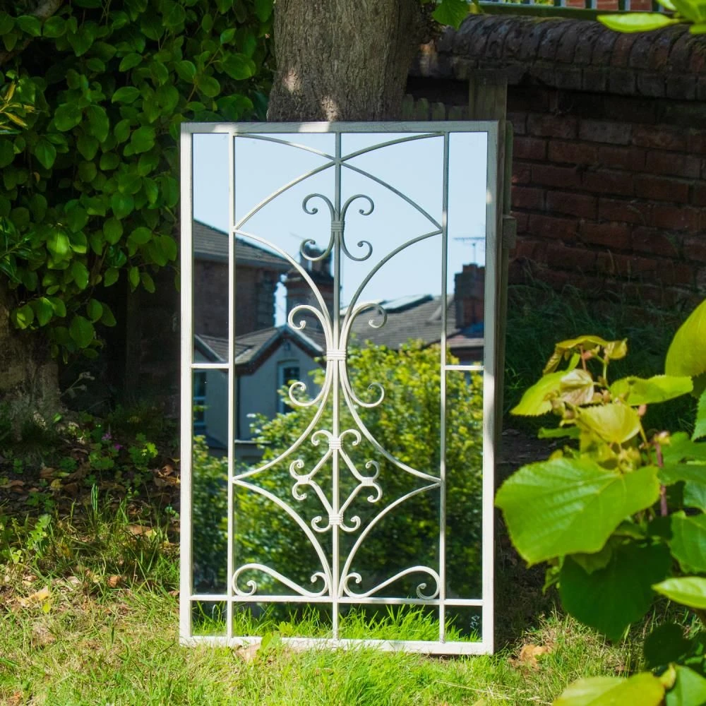 Woodside Alston Large Decorative Rectangle Outdoor Garden Mirror