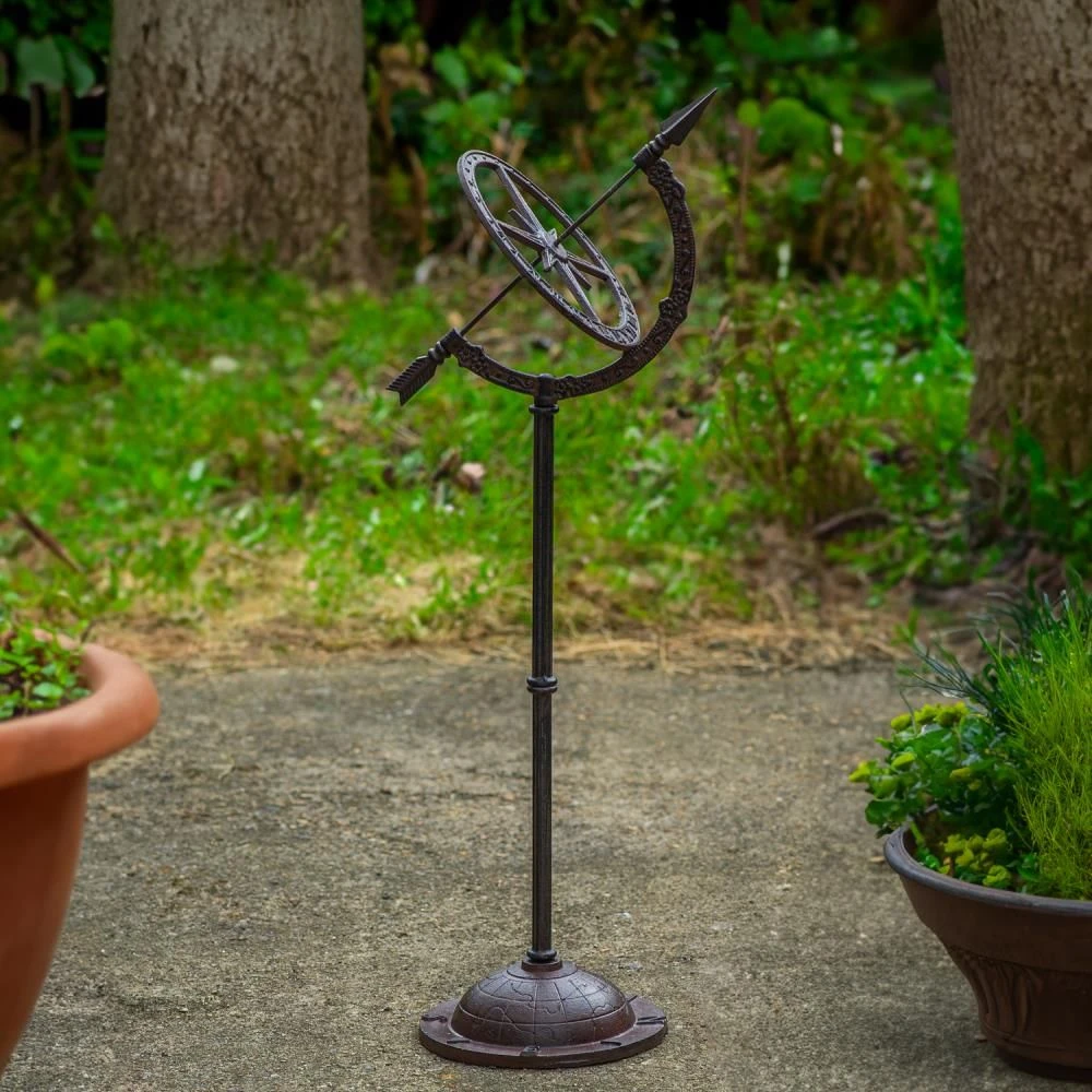 Woodside Cast Iron Garden Sundial, Antique Ornamental Outdoor Décor - Image 2