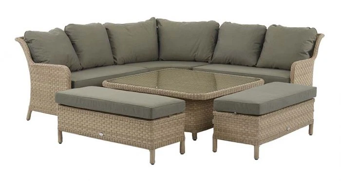 Bramblecrest Blenheim Modular Sofa Set W Square Adj Table & 2 Benches - Image 3