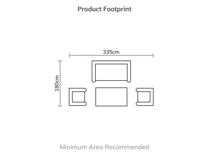 Bramblecrest Buckland 2 Seat Sofa Set W Coffee Table & 2 Sofa Chairs - Image 5