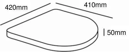 Glencrest Seatex CC 'D' Pad Cushion - Grey