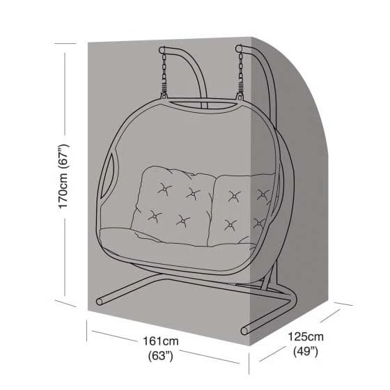 Garland Double Hanging Chair Cover Black