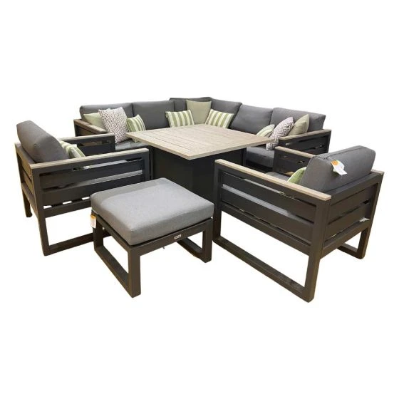 Kettler Elba Grande Corner Set W Teak Dining Table