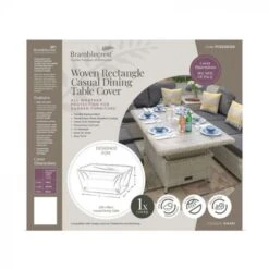 Bramblecrest Rattan Rectangle Dual Height Table Cover - Monterey/Chedworth