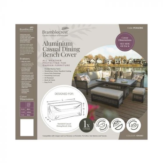 Bramblecrest Aluminium Bench Cover - La Rochelle/Portofino
