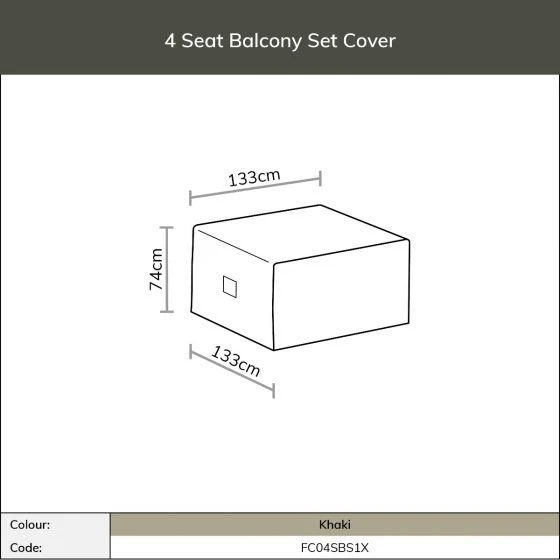 Bramblecrest Bramblecrest Cover 8 Seat Balcony Set - Khaki - Image 3