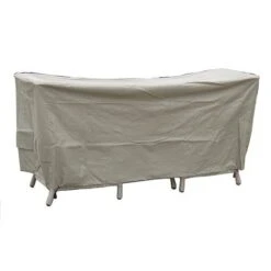 Round 80cm Bistro Table Set Cover - Khaki